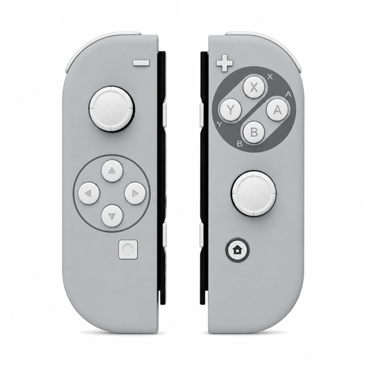 SFC SNES Classic EU Style, standard front: White buttons / White caps