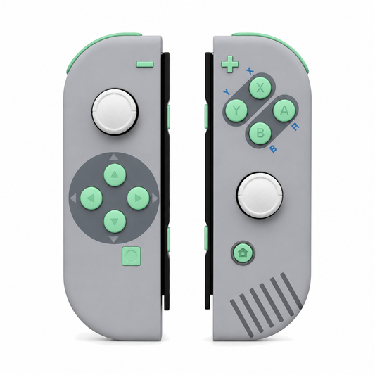 Classic 1989 GB DMG-01 Style, standard front: Mint Green buttons / White caps