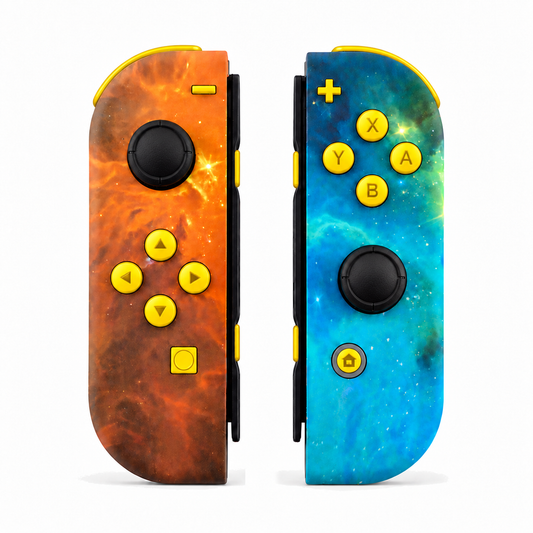 Gold Star Universe, standard front: Caution Yellow buttons / Black caps