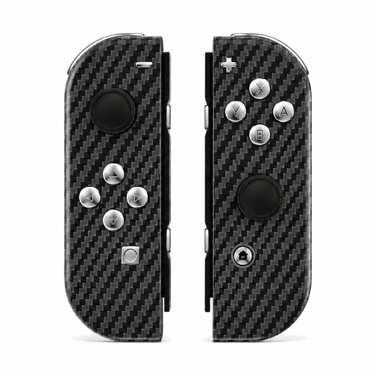 Graphite Carbon Fiber, standard front: Chrome silver buttons / Black caps