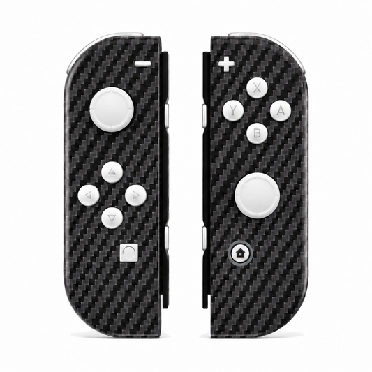 Graphite Carbon Fiber, standard front: White buttons / White caps