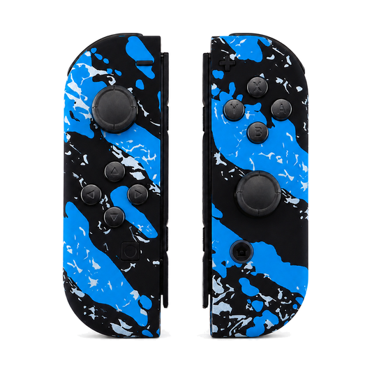 Blue Coating Splash Patterned, standard front: Original controls / Original caps