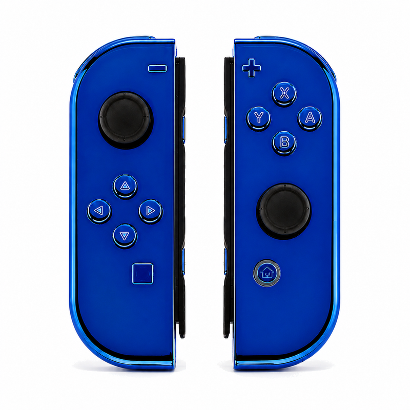 Chrome Blue Custom Switch 1 Joy-Con Pair with TMR Joysticks