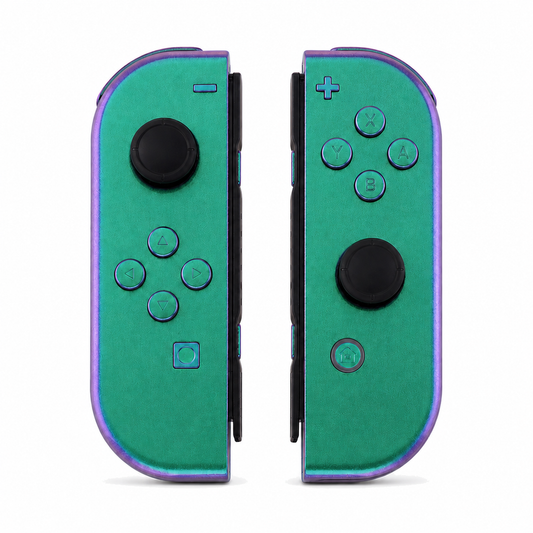 Chameleon Green Purple, standard front: Original controls / Original caps