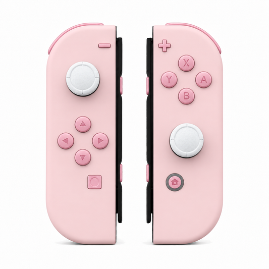 Cherry Blossoms Pink, standard front: Cherry Blossoms Pink buttons / White caps