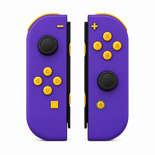 Purple, standard front: Caution Yellow buttons / Black caps