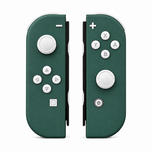 Pine Green, standard front: White buttons / White caps