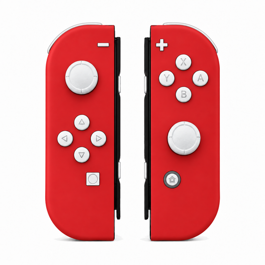 Passion Red, standard front: White buttons / White caps
