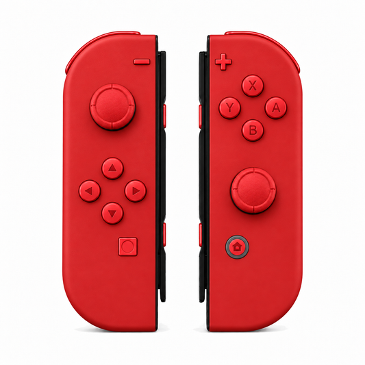 Passion Red, standard front: Scarlet Red buttons / Red caps