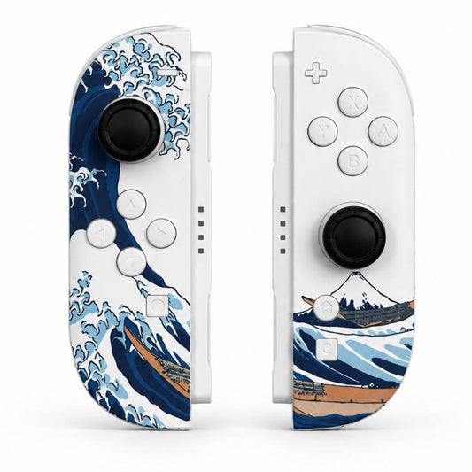 The Great Wave Custom Nintendo Switch 2 Joy-Cons with TMR Drift-Resistant Joysticks