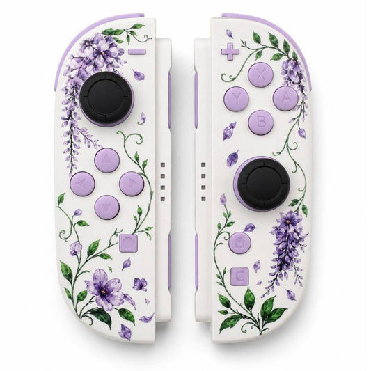 White Lavender Custom Nintendo Switch 2 Joy-Cons with TMR Drift-Resistant Joysticks